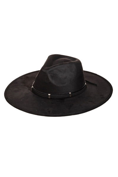 Leather Strap Felt Hat