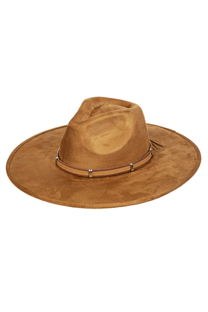 Leather Strap Felt Hat