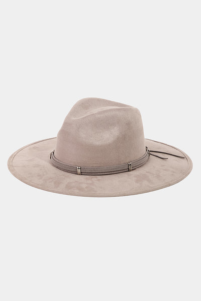 Leather Strap Felt Hat