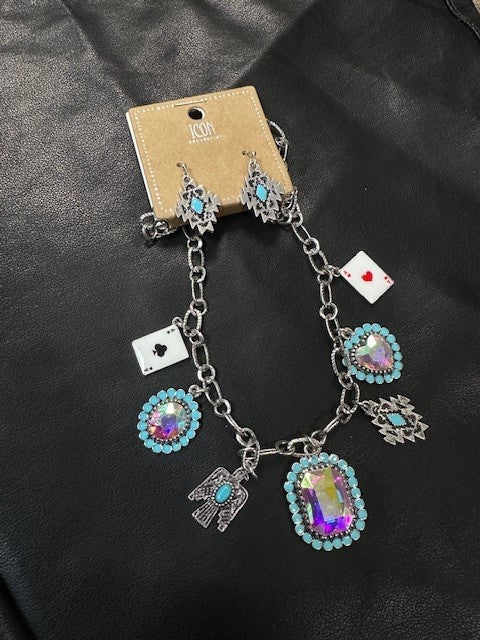 Western Charm Necklace & Earrings Set