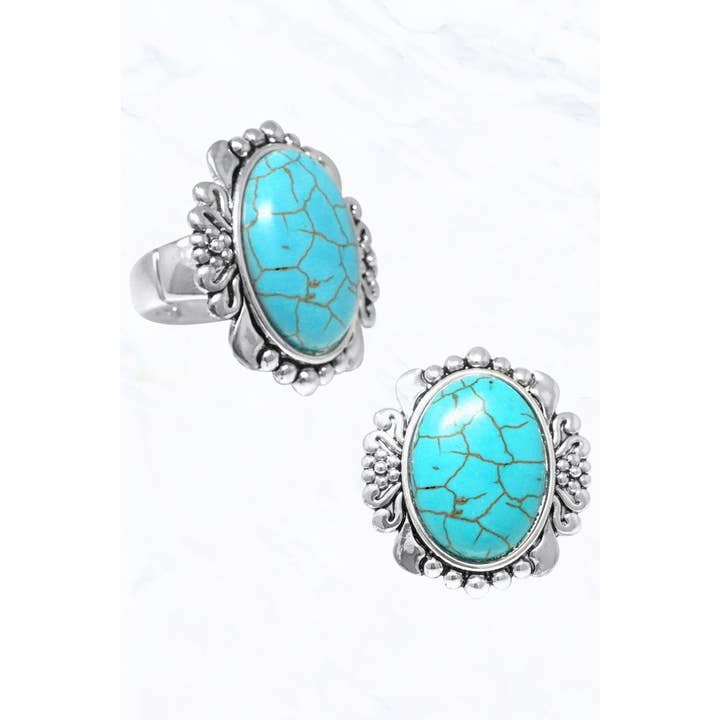 Western Turquoise Stone Ring