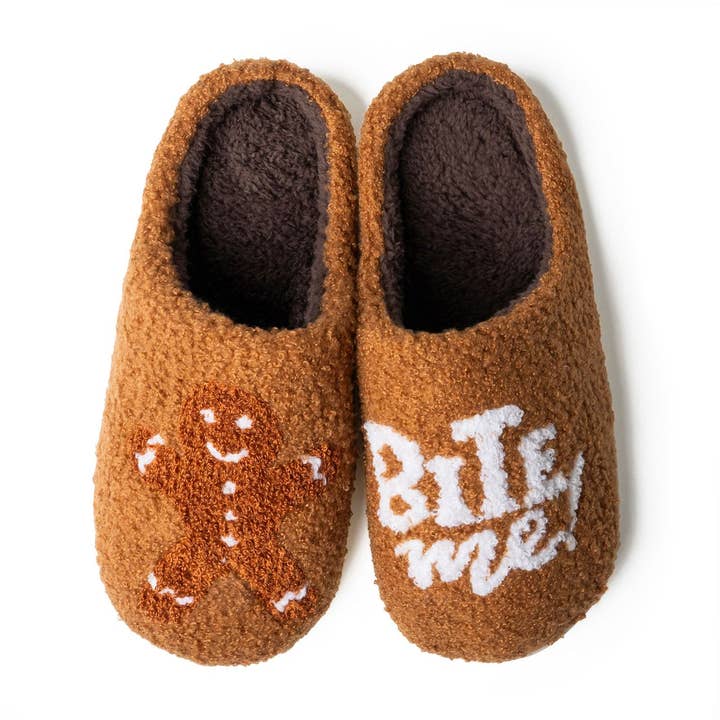 Holiday Gingerbread Slippers