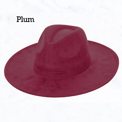 Suede Peach Top Fedora Hat