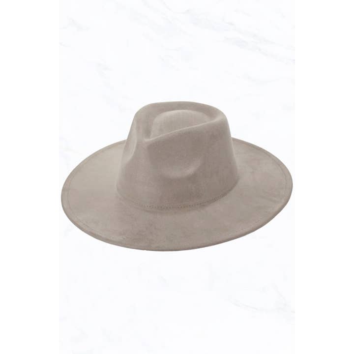 Suede Peach Top Fedora Hat