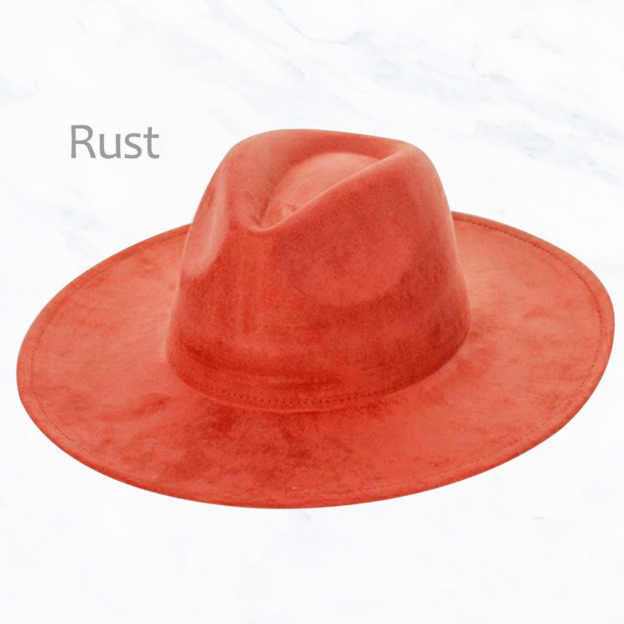 Suede Peach Top Fedora Hat