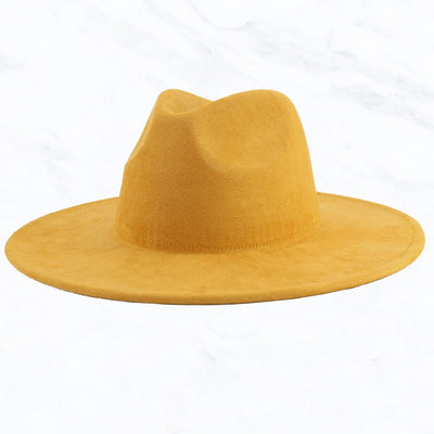 Suede Peach Top Fedora Hat