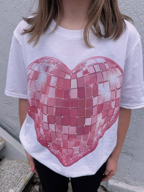 Disco Heart Bling Tee