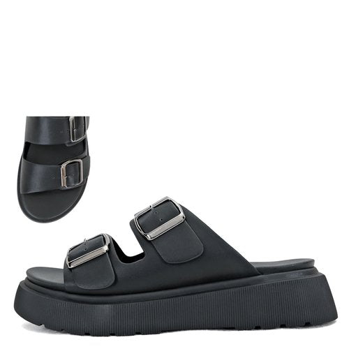 Double Strap Buckle Sandal