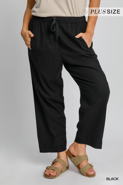 Linen Blend Pull-On Pant