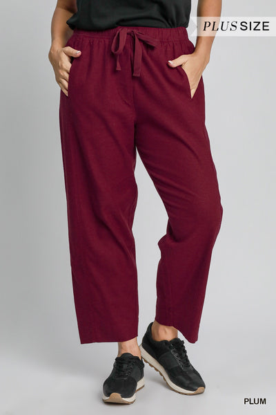 Linen Blend Pull-On Pant