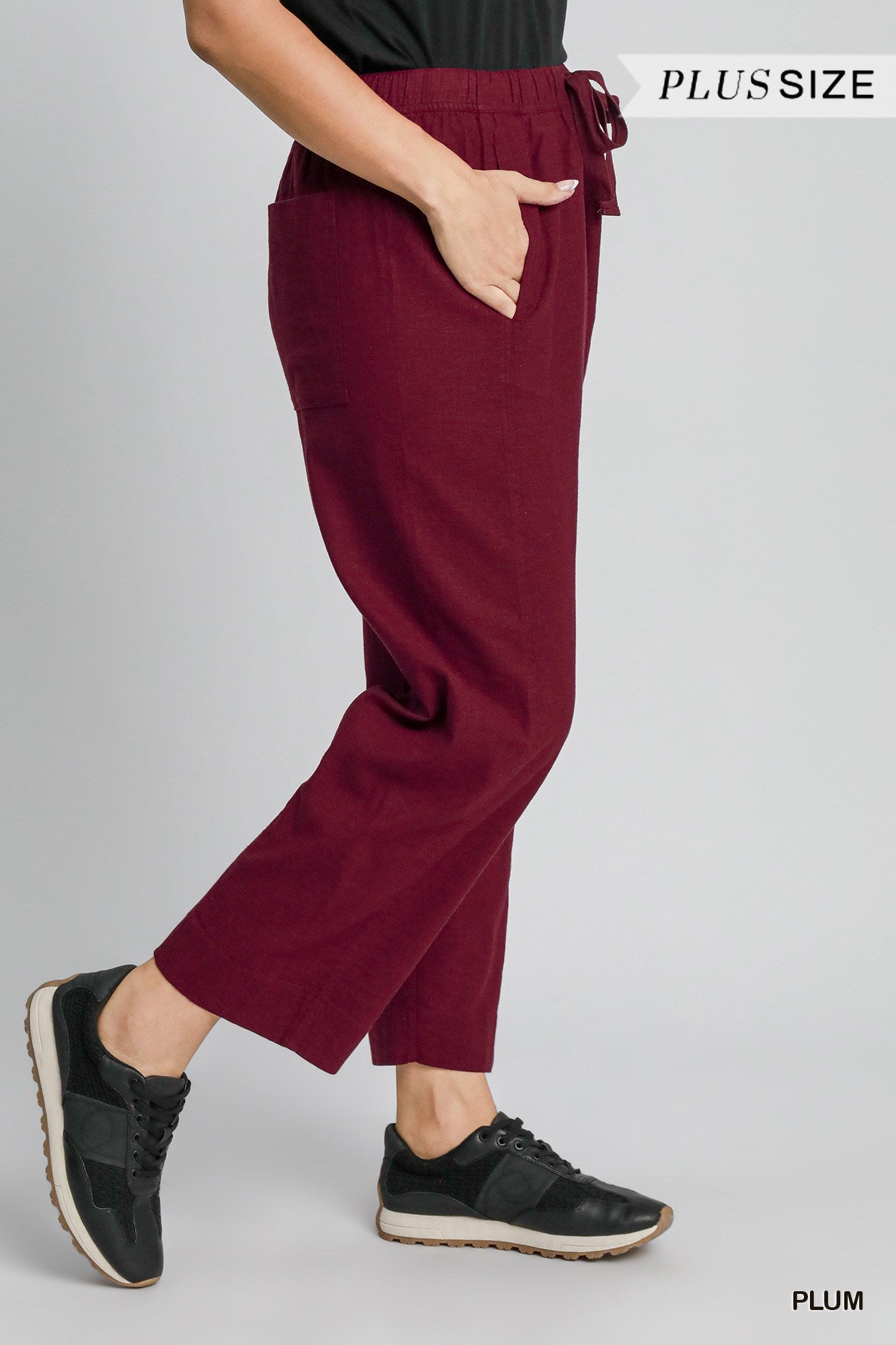 Linen Blend Pull-On Pant