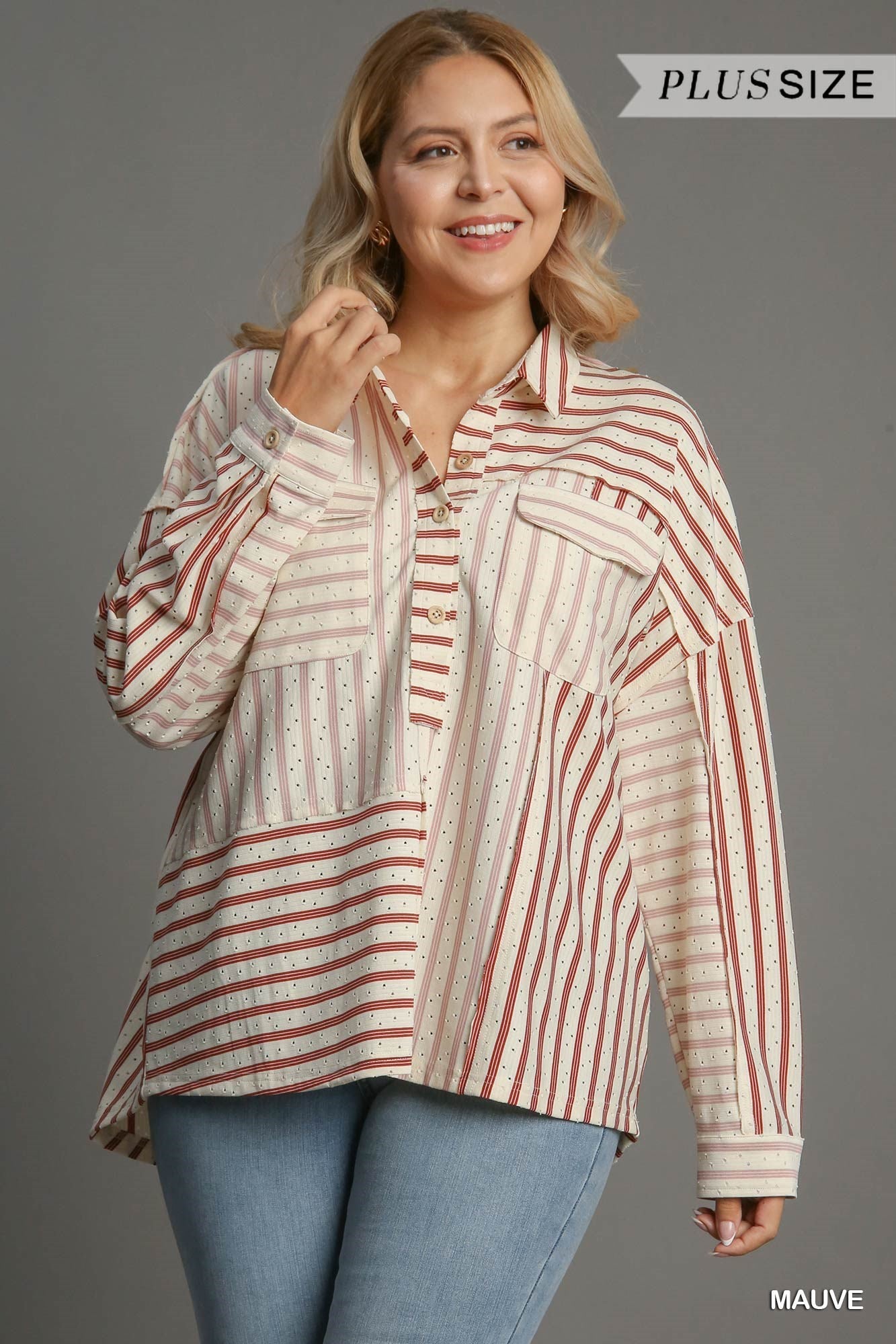 Striped Collared Blouse