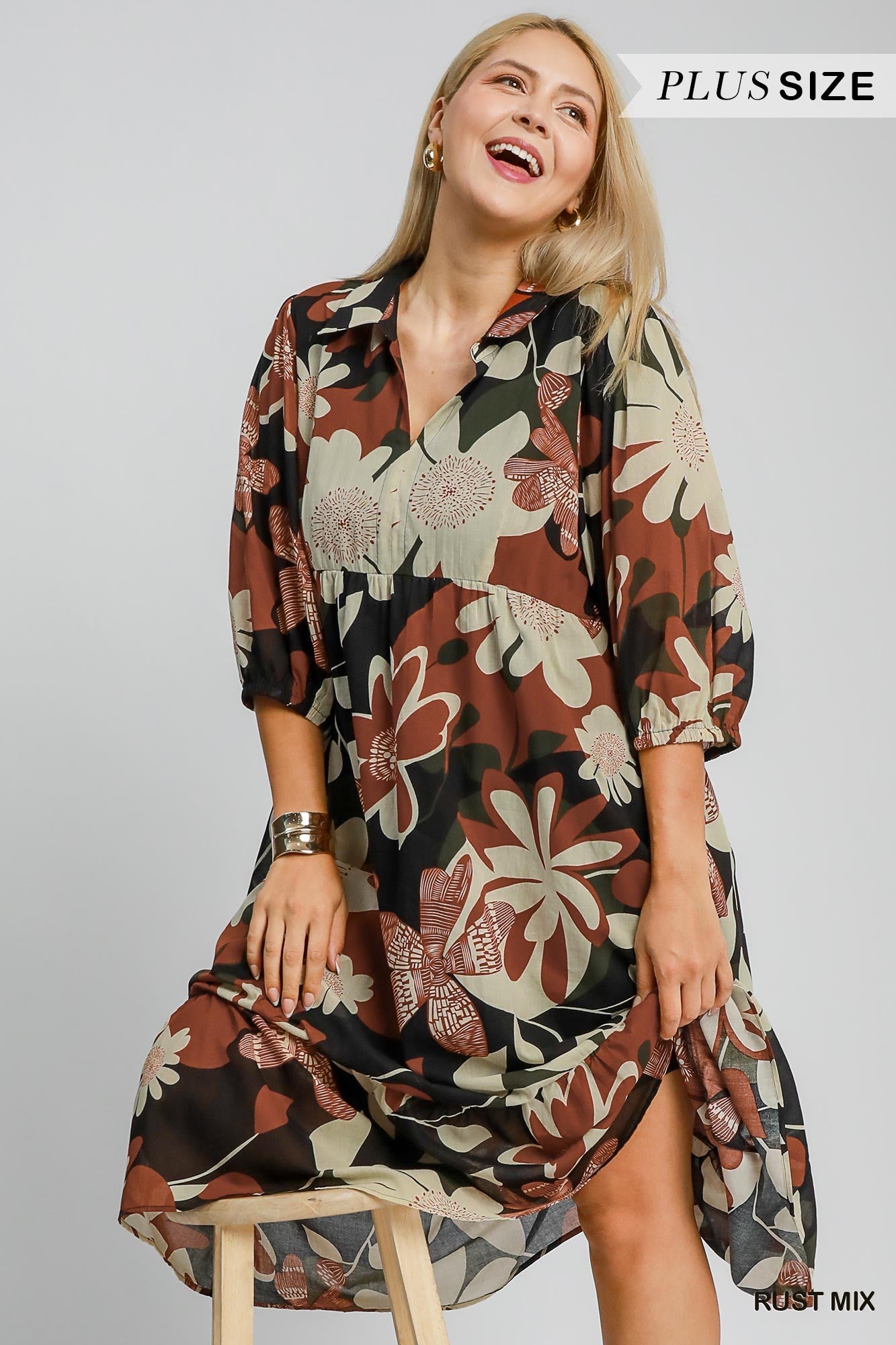 Floral Print Midi Dress