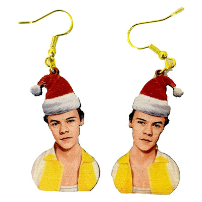 Wooden Christmas Earrings