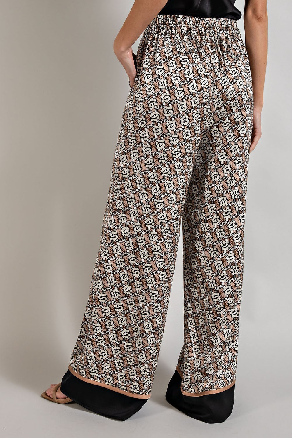 Printed Satin Pants